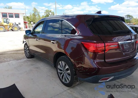 2014 Acura Mdx Technology Package from USA, damaged, VIN 5FRYD3H40EB009496